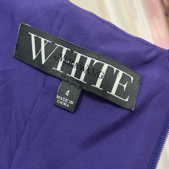 White by Vera Wang purple halter dress bow detail summer fun flowy midi - Picture 10 of 10